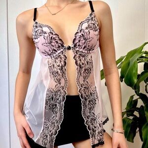 💜La Senza Lace Babydoll Dress Size Small